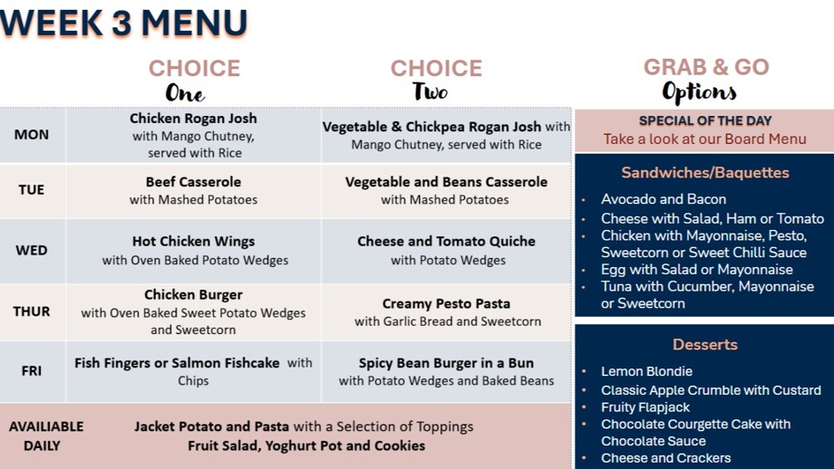 Week 3 Menu