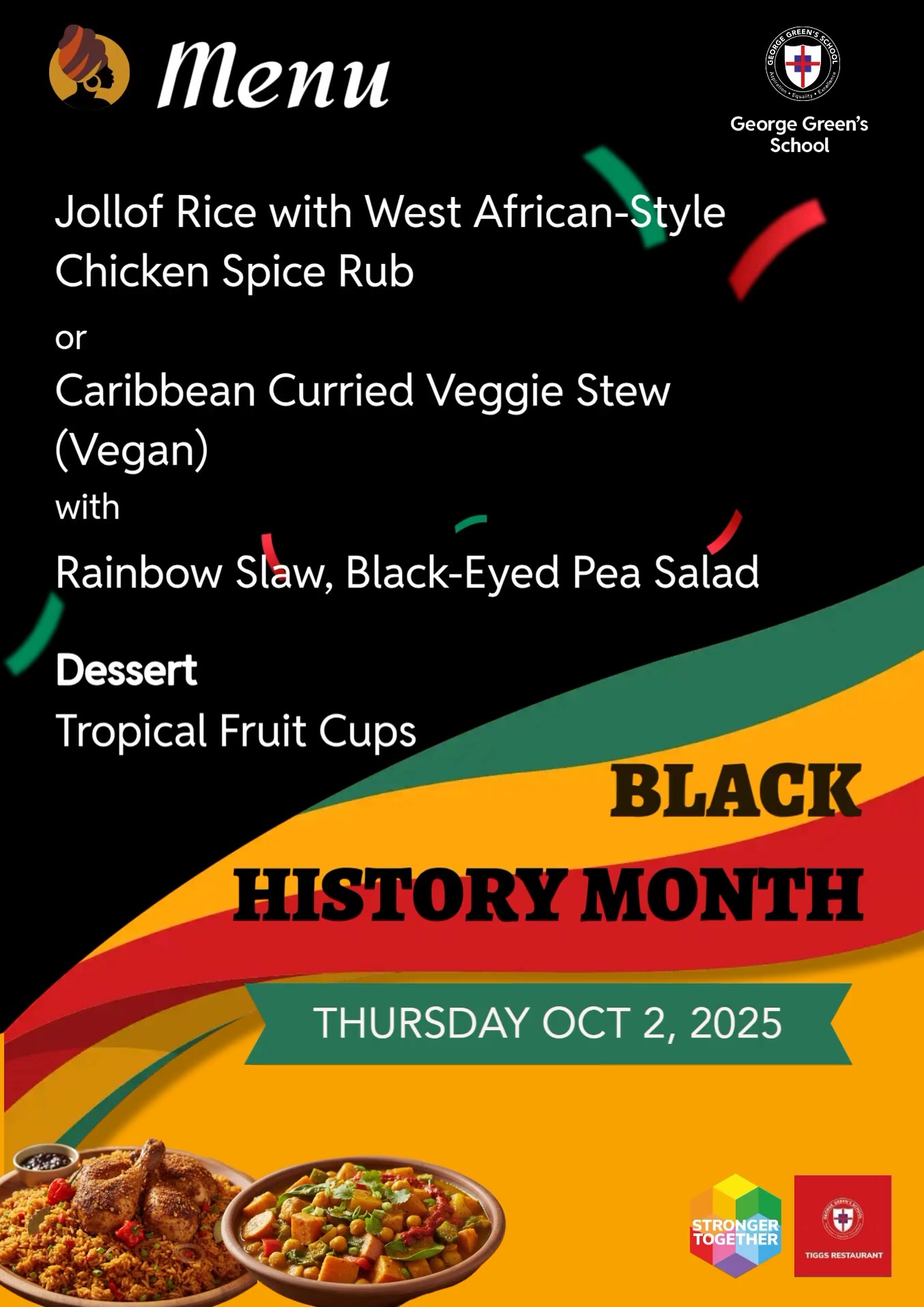 Black History month menu