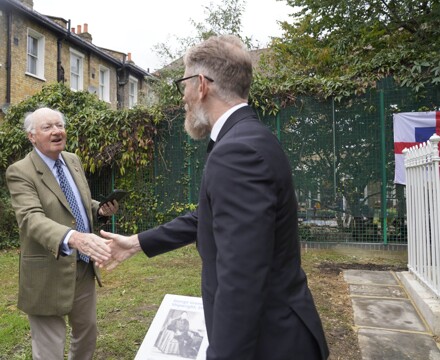Mr Ryder with George Green's descendants