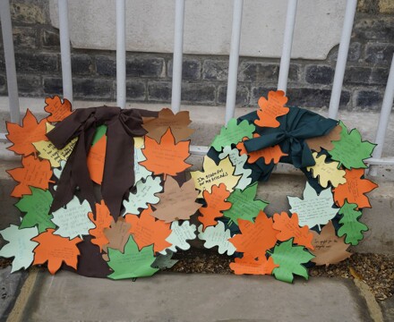 Handmade wreaths from our students